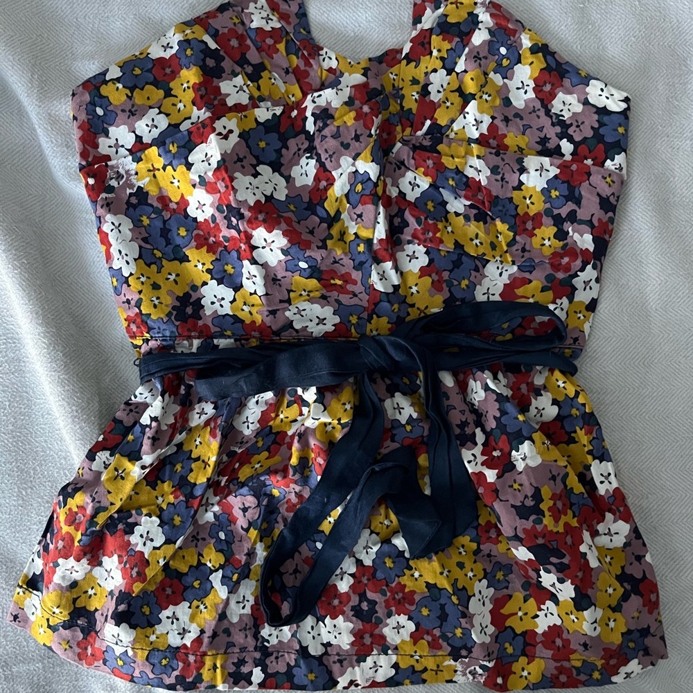 Anthropologie Floral Sweetheart Strapless Top